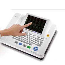 12 doze pistas canal ECG máquina eletrocardiógrafo ECG Holter Touchscreen Ce